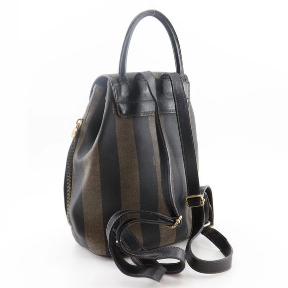 FENDI Pekan Backpack Daypack Brown PVC Women - Picture 3 of 12